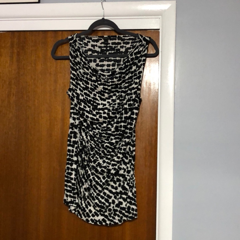 Gathered printed blouse